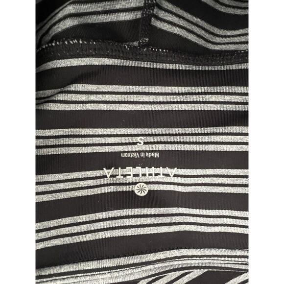 Athleta Striped Legging Pants Gray Black Size Small - Picture 5 of 6